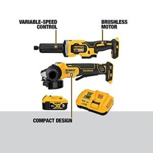 20V MAX Angle Grinder and Die Grinder, Cordless 2-Tool Set