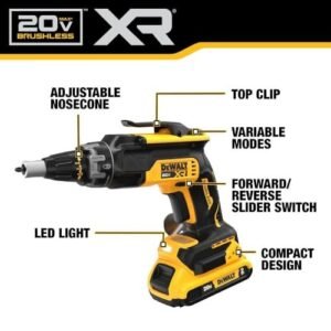 20V MAX XR Brushless Drywall Screw Gun and Cut-Out Tool Combo Kit