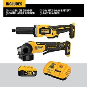 20V MAX Angle Grinder and Die Grinder, Cordless 2-Tool Set