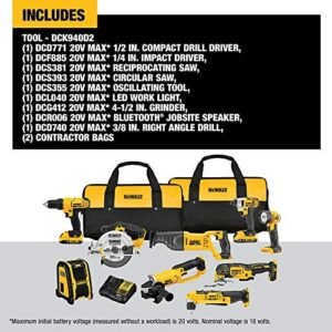 20V MAX Power Tool Combo Kit, 9-Tool Cordless Power Tool Set