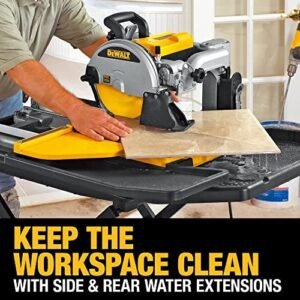 DEWALT Wet Tile Saw with Stand, 10-Inch, Corded (D24000S)