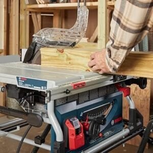 GTS15-10 10 Inch Portable Jobsite Table Saw with Gravity-Rise Wheeled Stand