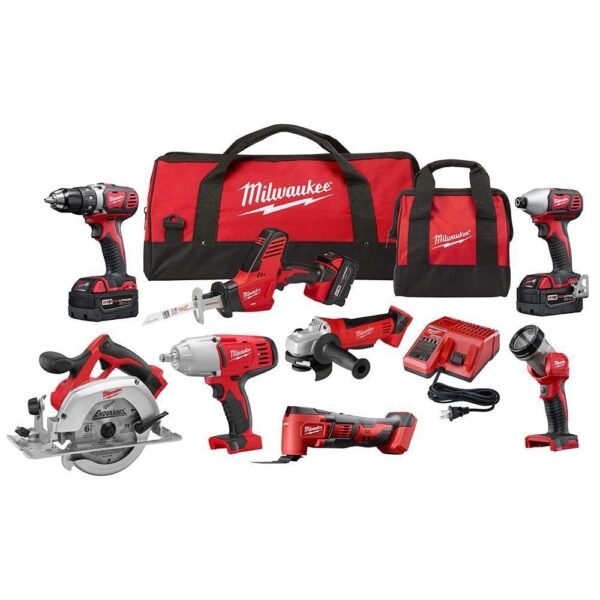 M18 Cordless Combo Kit 8-Tool with Three and charger