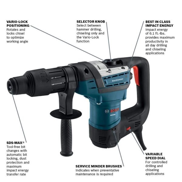 RH540M 1-9/16 Inch SDS-Max Combination Rotary Hammer - Image 10