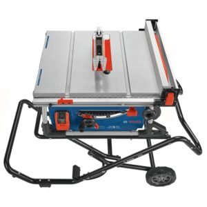 GTS15-10 10 Inch Portable Jobsite Table Saw with Gravity-Rise Wheeled Stand