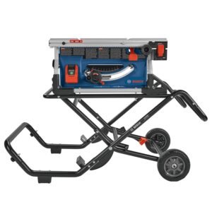 GTS15-10 10 Inch Portable Jobsite Table Saw with Gravity-Rise Wheeled Stand