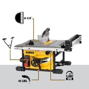 Table Saw for Jobsites, 8-1/4 Inch, 15 Amp (DWE7485)