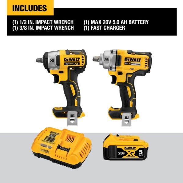 20V MAX Impact Wrench, Cordless 2-Tool Combo Kit - Image 4