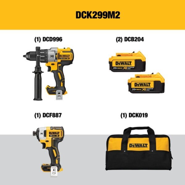 20V MAX Hammer Drill and Impact Driver, Cordless Power Tool Combo Kit - Image 13