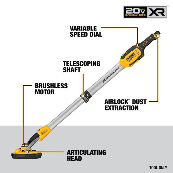 20V MAX Cordless Drywall Sander, Tool Only (DCE800B) - Image 8