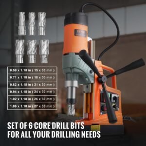 Mag Drill Press, 1400W 2in Boring Diameter, 2922lbf Power Magnetic Drill