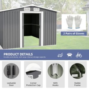 Sheds Outdoor 10FT x 8FT & Oversized Storage Clearance