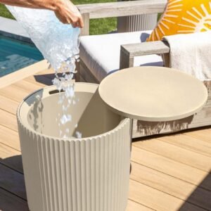 Outdoor Cooler Side Table - 2 in 1