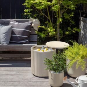 Outdoor Cooler Side Table - 2 in 1